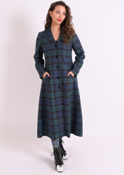 Scottish Black Watch Tweed Coat