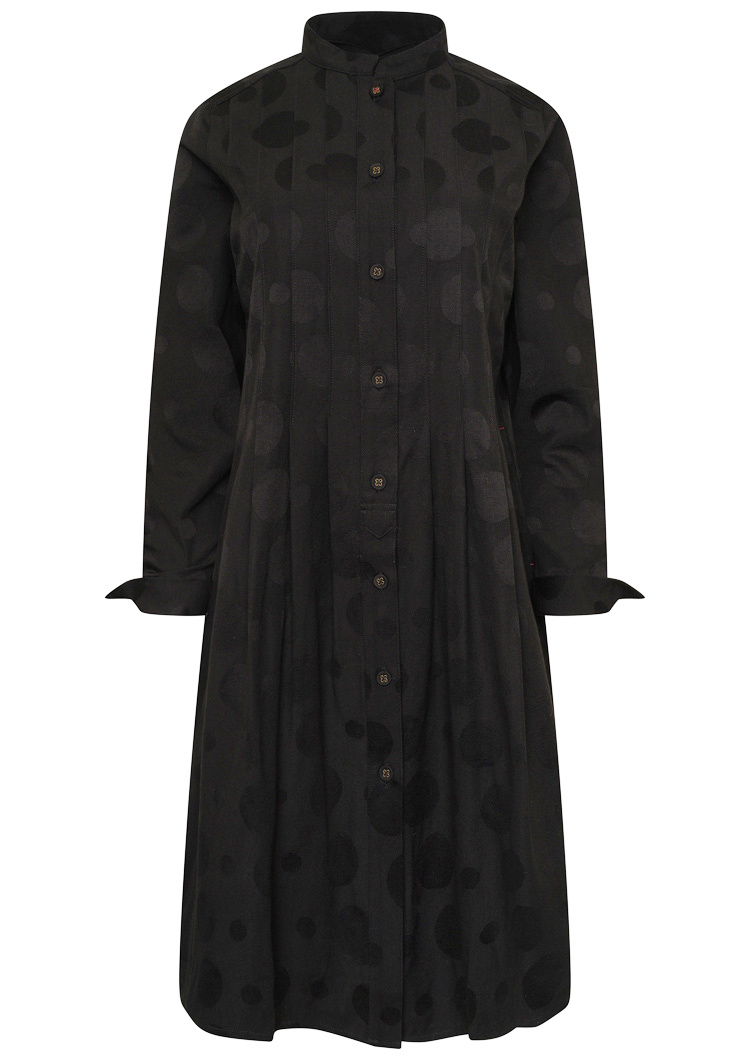 Pleat Duster Dress Coat