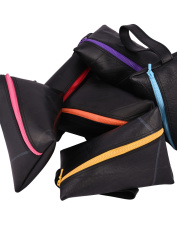 Triangular Purse Recycled Japanese Truck Inner Tube colour zip